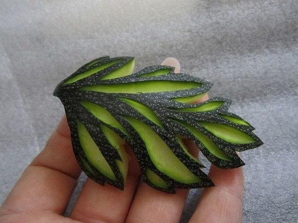 Цукини превращается в букет: мастер-класс по карвингу