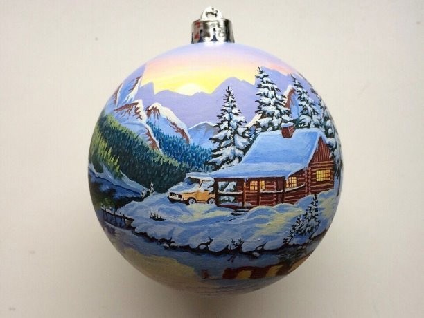 Елочные шарики с ручной росписью: идеи украшения ёлки к Рождеству