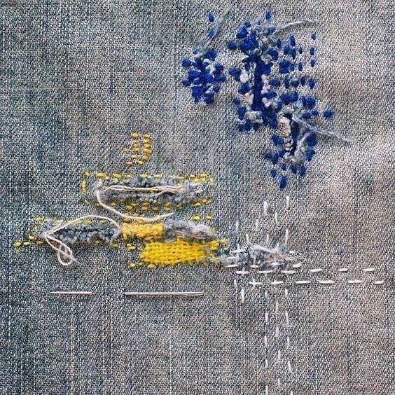 ​Как интересно заштопать джинсы