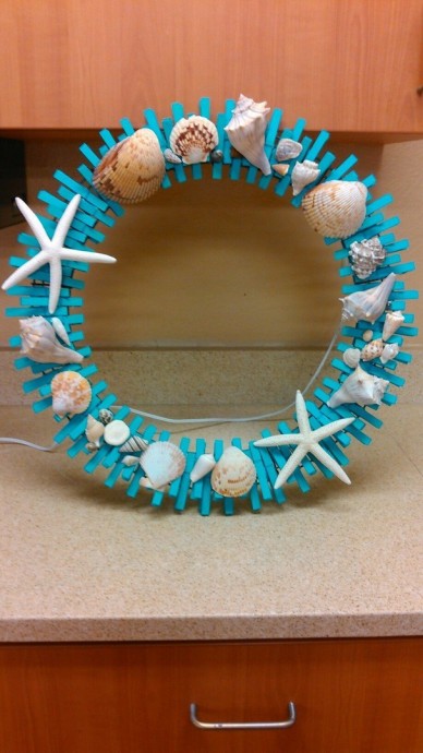 Прищепки с ракушками и немного фантазии