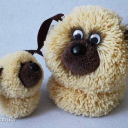 Мастер-класс по созданию забавных барбосиков из помпонов