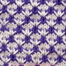 Двухцветный узор спицами