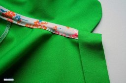 Обработка воротника косой бейкой