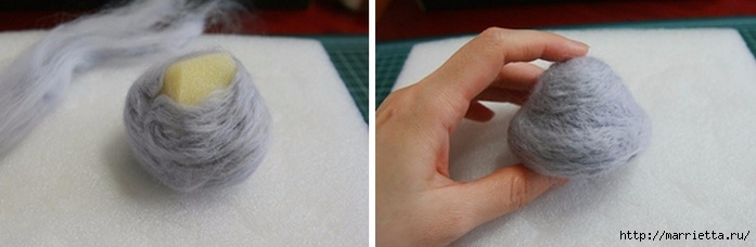 Сказочный домик мухомор в технике валяния