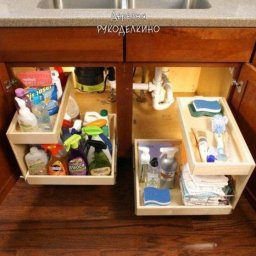 Удобные полки под мойку