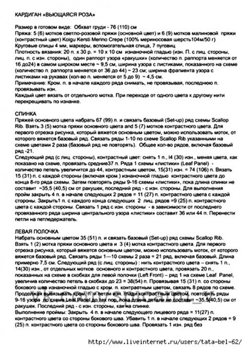 Кардиган "Вьющаяся роза" Кардиган "Вьющаяся роза"