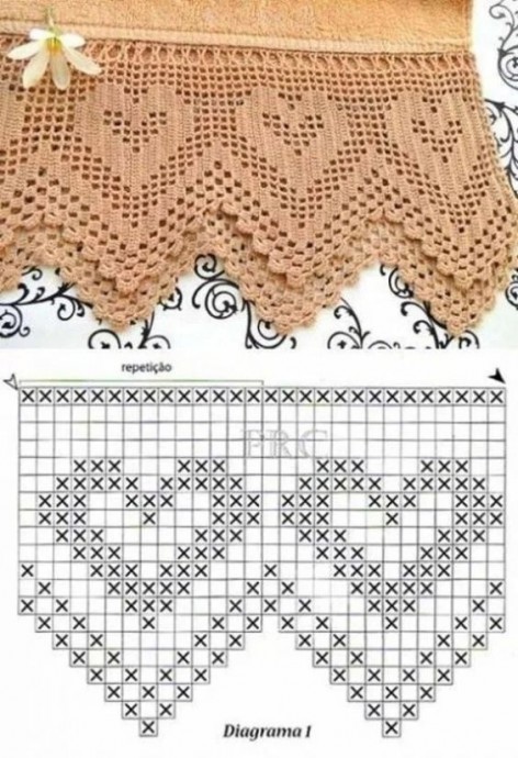 Шторки с обвязкой крючком