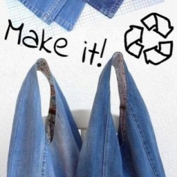 Удобные сумки из старых джинсов