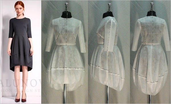 Платье с юбкой бочонком