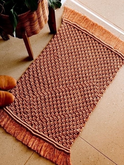Коврики своими руками в технике макраме: идеи для воплощения