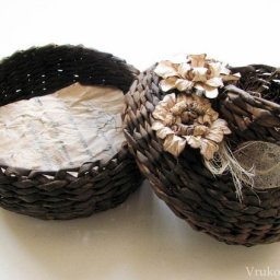 Очаровательная корзинка с крышкой