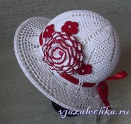 ​Шляпа крючком для маленькой принцессы