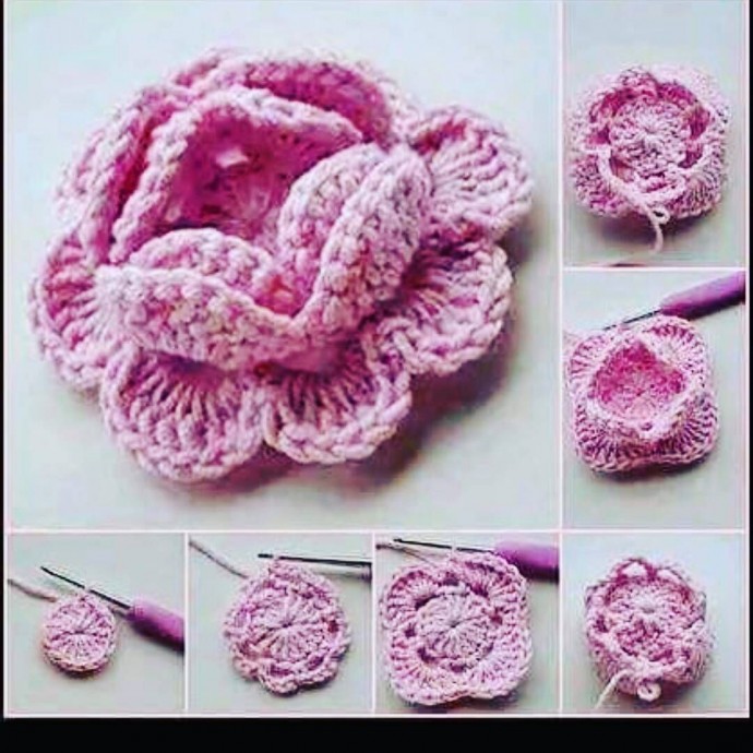Восхитительные коврики из вязаных розочек