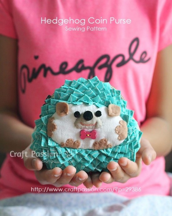 Смешной детский кошелечек с ёжиком: мастер-класс