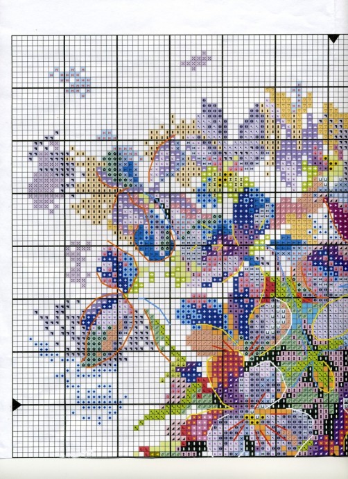 ​Вышитые цветочки: летний букет