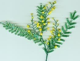 Мимоза из бисера