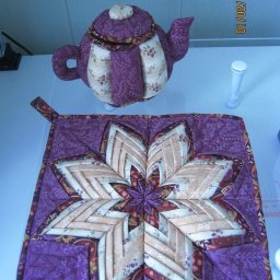 ​Прихватка со звездой из остатков ткани