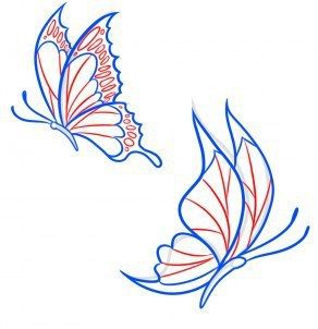 Рисуем бабочек на фоне дерева Рисуем бабочек на фоне дерева