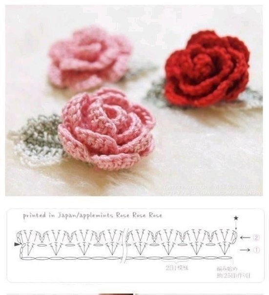 Розочка крючком: мастер-класс