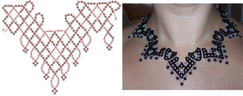 Самые красивые колье из бисера в фиолетовых тонах Самые красивые колье из бисера в фиолетовых тонах