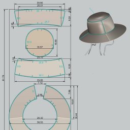 Выкройка шляпы