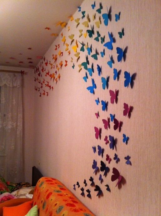 Декор бабочками