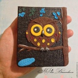 Декорируем обложку блокнота с помощью полимерной глины