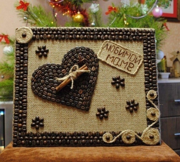 Ароматные картины из кофейных зерен