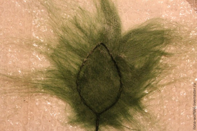 Шикарное колье с розой из войлока