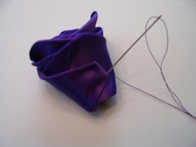 Роза из лент