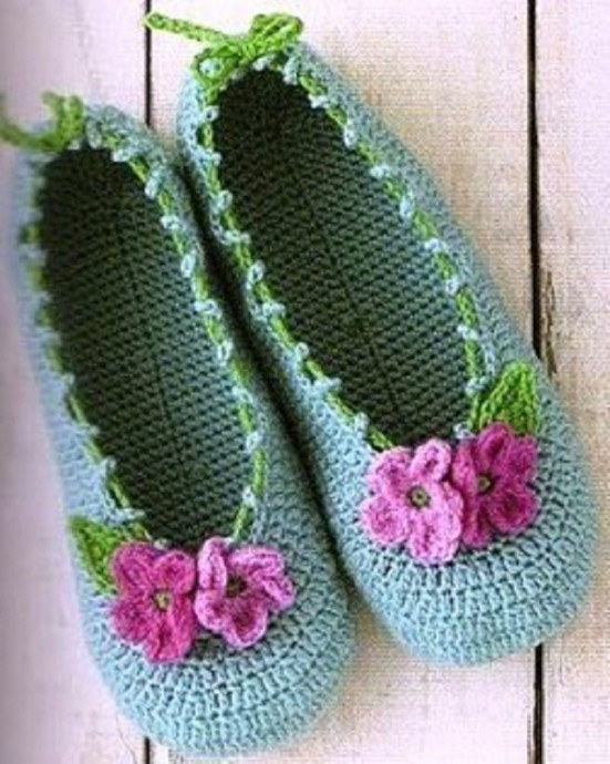 ​Вязаные тапочки