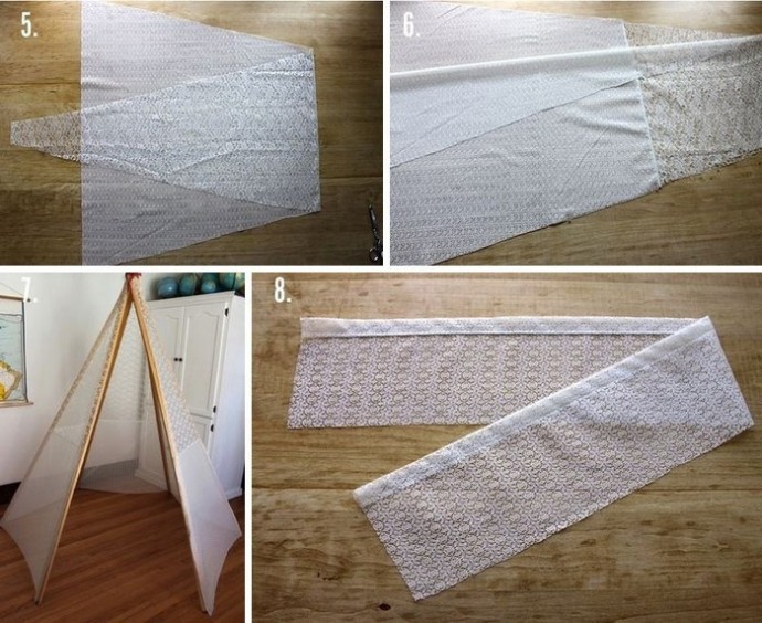 Мастерим шалаш для ребёнка