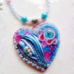 Кулоны в виде сердца шибори