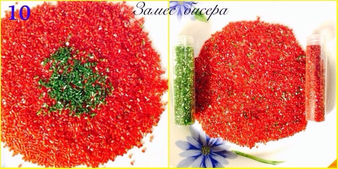 Рождественская звезда из бисера