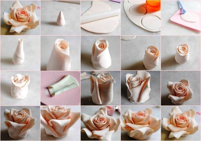 Розочка из полимерной глины