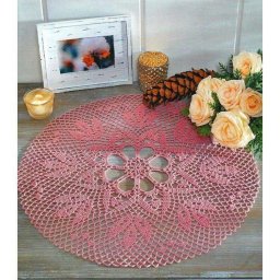 ​Салфетка с полым цветком по центру