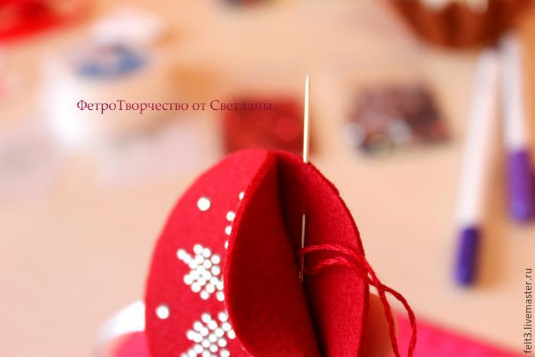 Шьем симпатичные елочные игрушки из фетра: мастер-класс