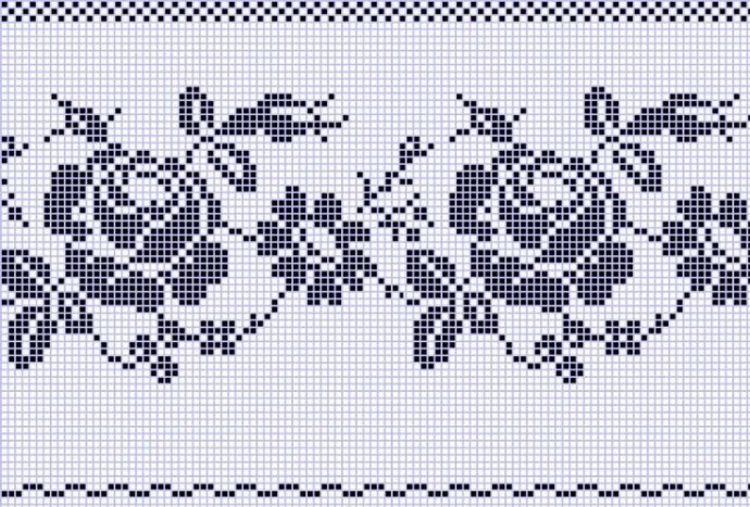Вышивка крестом цветочных бордюров Вышивка крестом цветочных бордюров