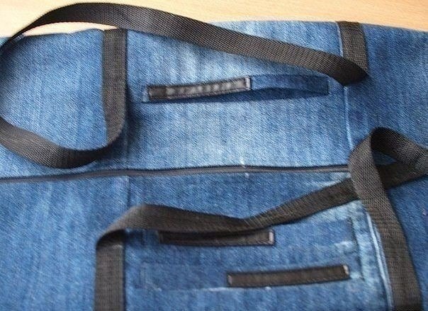 Дорожная сумка из старых джинс