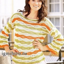 ​Джемпер с волнистым узором