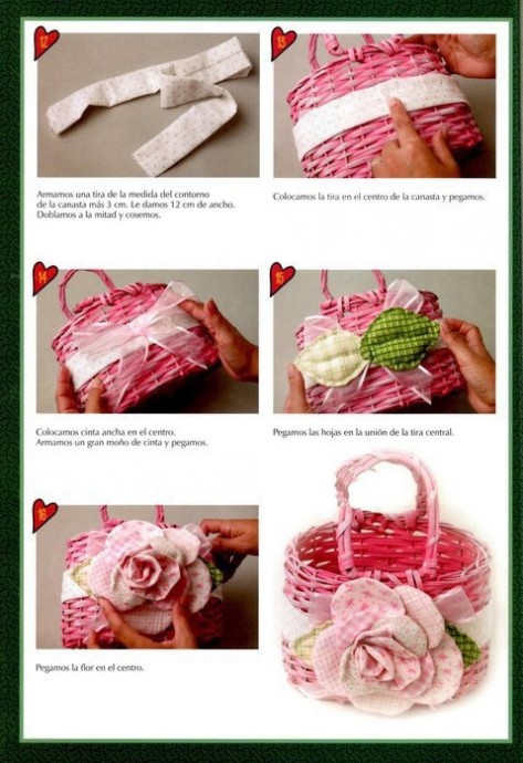 Нежная розочка из ткани