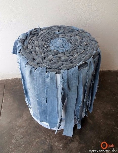 Корзинка из старых джинсов: мастер-класс