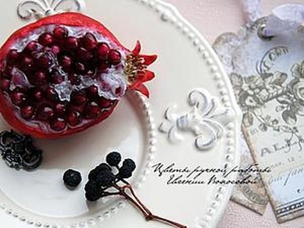 Гранат из холодного фарфора