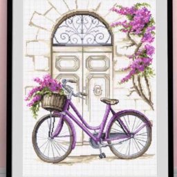 Вышивка крестом: велосипед