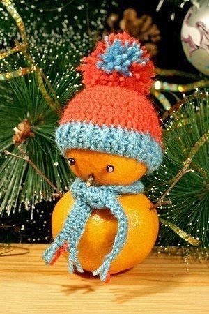 Мандариновые снеговики