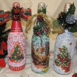 Новогодний декор бутылок: идеи для вдохновенного творчества