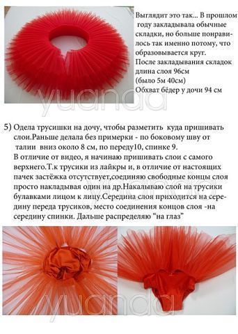Пошив балетной пачки