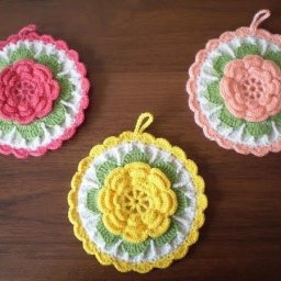 Цветочные прихватки