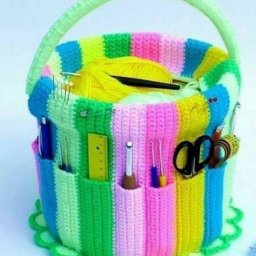 ​Идеи вязаных корзин для хранения инструментов