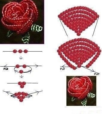 Розы из бисера